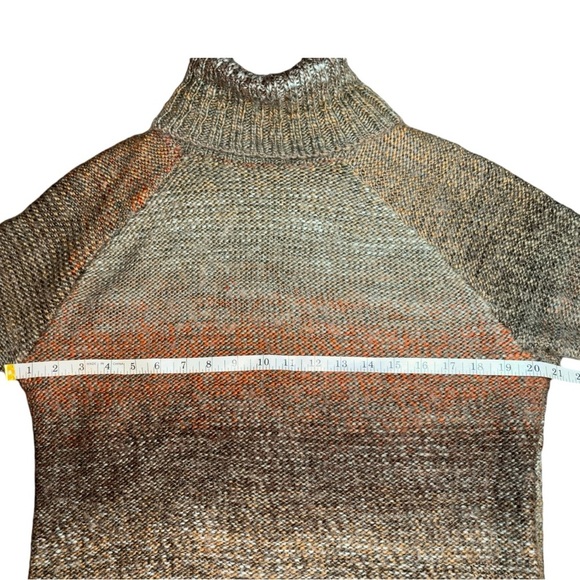 prAna Womens Autumn Rein Sweater Tunic Brown Knit Turtleneck Sz Small - Picture 5 of 10